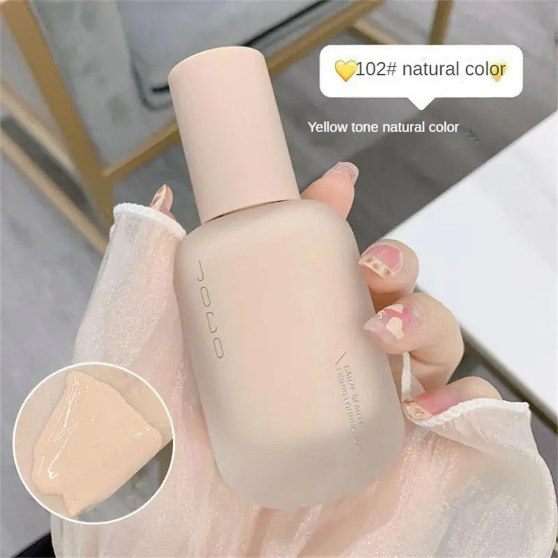 Flawless Base: Concealer Liquid Foundation for High Coverage - Oil-Control, Moisturizing, and Breathable for Lasting Korean Cosmetics Glam! - AGTC