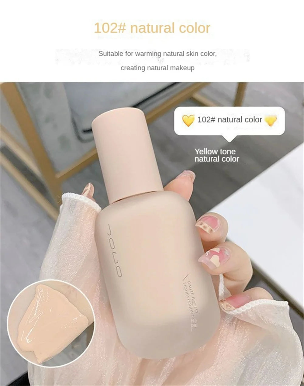 Flawless Base: Concealer Liquid Foundation for High Coverage - Oil-Control, Moisturizing, and Breathable for Lasting Korean Cosmetics Glam! - AGTC