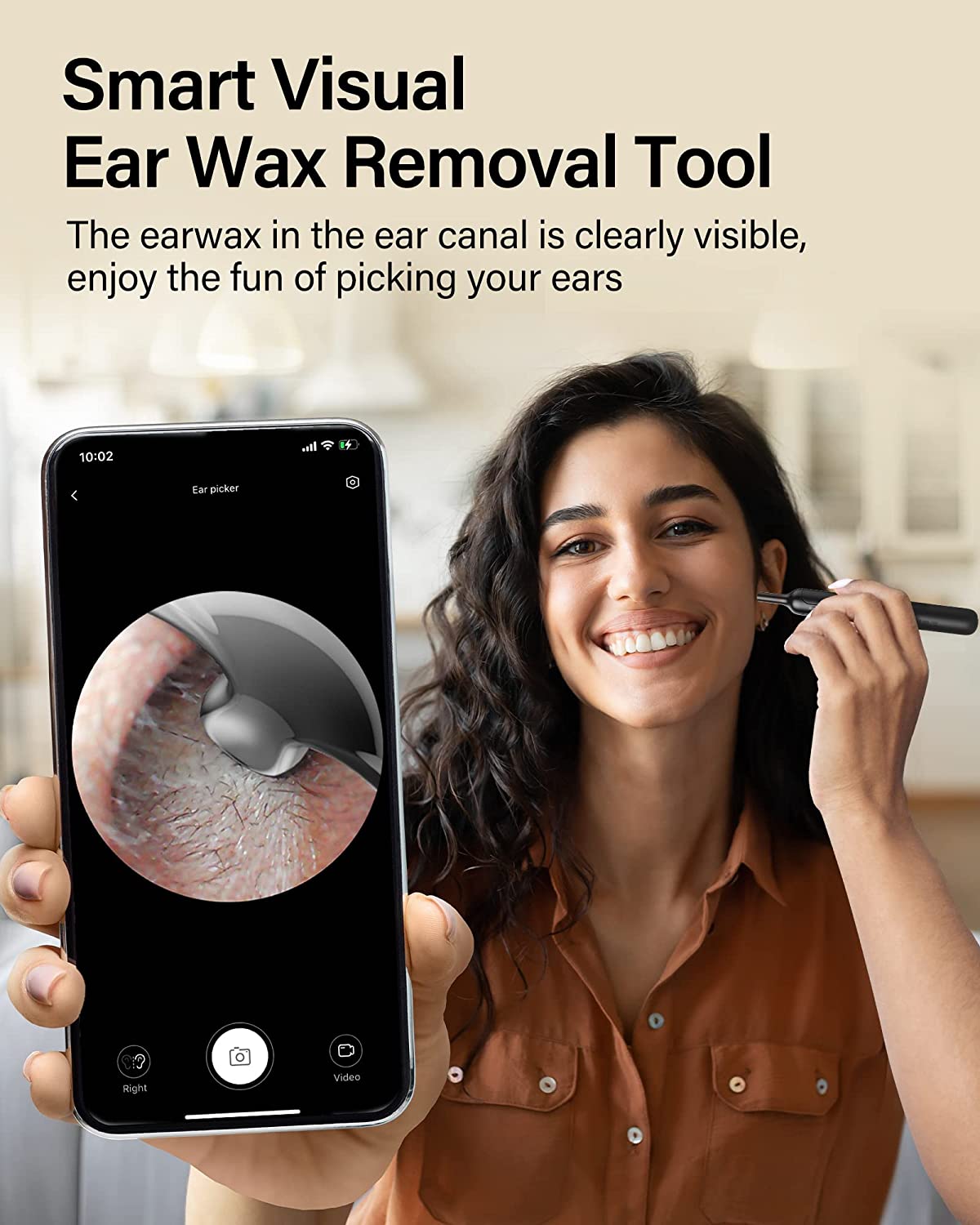 Xlife X0 Visual Earwax Remover - Safe and Effective Earwax Cleaning Tool with Camera - AGTC