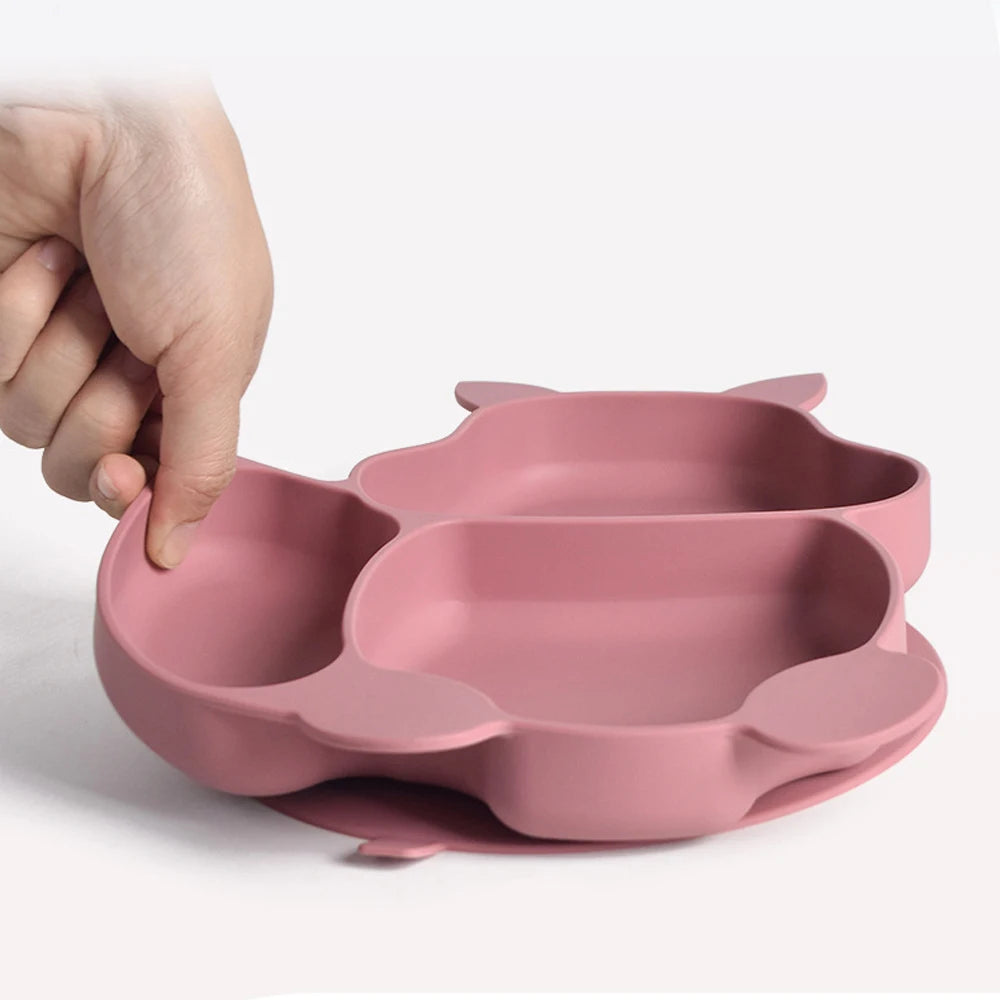 Safe & Fun Mealtimes: Silicone Baby Dinnerware Set (Plates, Bowls, Cups, Bibs) | Non-Slip, Easy Clean - AGTC