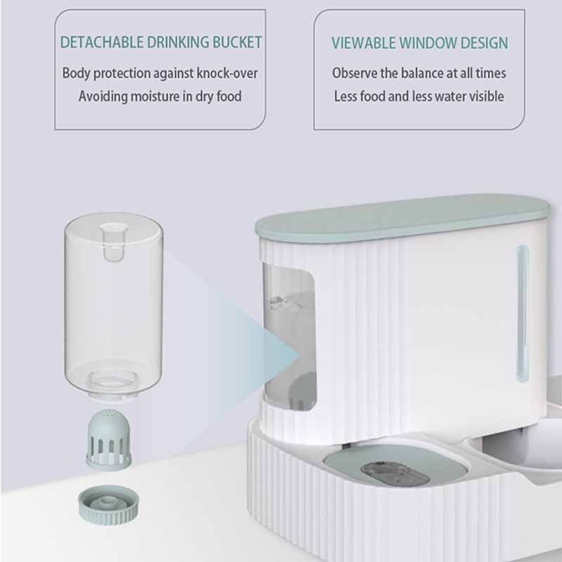 Automatic Pet Feeder Wet Dry Separation 3L Cat Food Bowl 850ML Water Bottle Large Capacity Dog Cat Food Dispenser Pet Supplies - AGTC