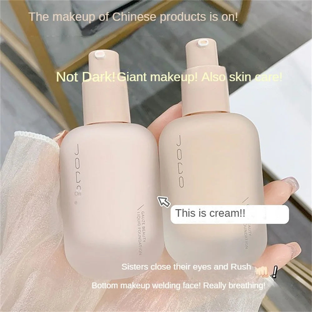 Flawless Base: Concealer Liquid Foundation for High Coverage - Oil-Control, Moisturizing, and Breathable for Lasting Korean Cosmetics Glam! - AGTC