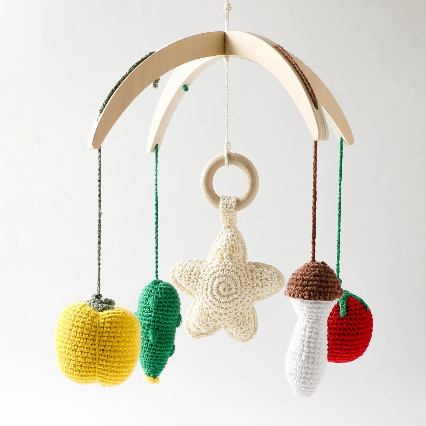 Musical Marvel: Baby Rattle Toy and Wooden Mobile for Crib Bed - Newborn Music Box, Bed Bell Hanging, Perfect Infant Crib Entertainment. - AGTC