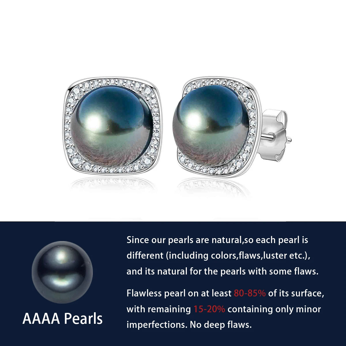 Tahitian Pearl Stud Earrings