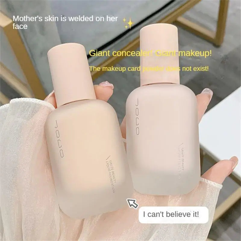 Flawless Base: Concealer Liquid Foundation for High Coverage - Oil-Control, Moisturizing, and Breathable for Lasting Korean Cosmetics Glam! - AGTC