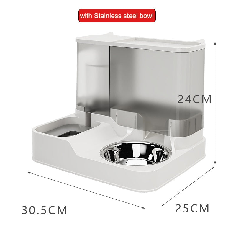 Automatic Pet Feeder Wet Dry Separation 3L Cat Food Bowl 850ML Water Bottle Large Capacity Dog Cat Food Dispenser Pet Supplies - AGTC