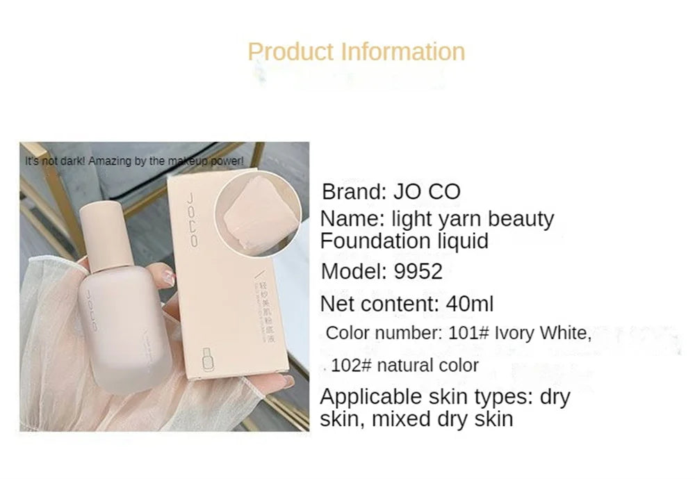 Flawless Base: Concealer Liquid Foundation for High Coverage - Oil-Control, Moisturizing, and Breathable for Lasting Korean Cosmetics Glam! - AGTC