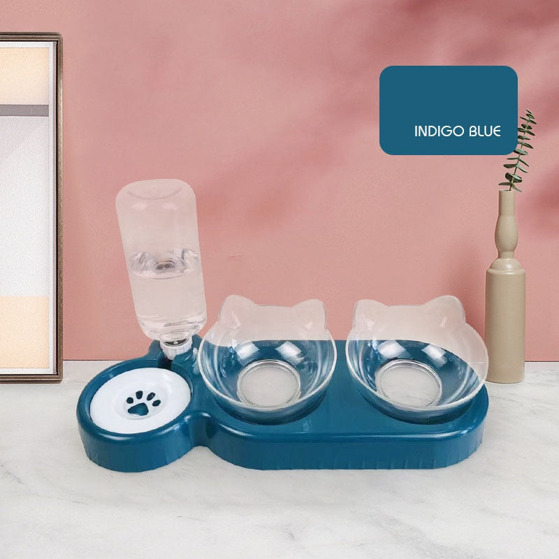 Automatic Pet Feeder Wet Dry Separation 3L Cat Food Bowl 850ML Water Bottle Large Capacity Dog Cat Food Dispenser Pet Supplies - AGTC