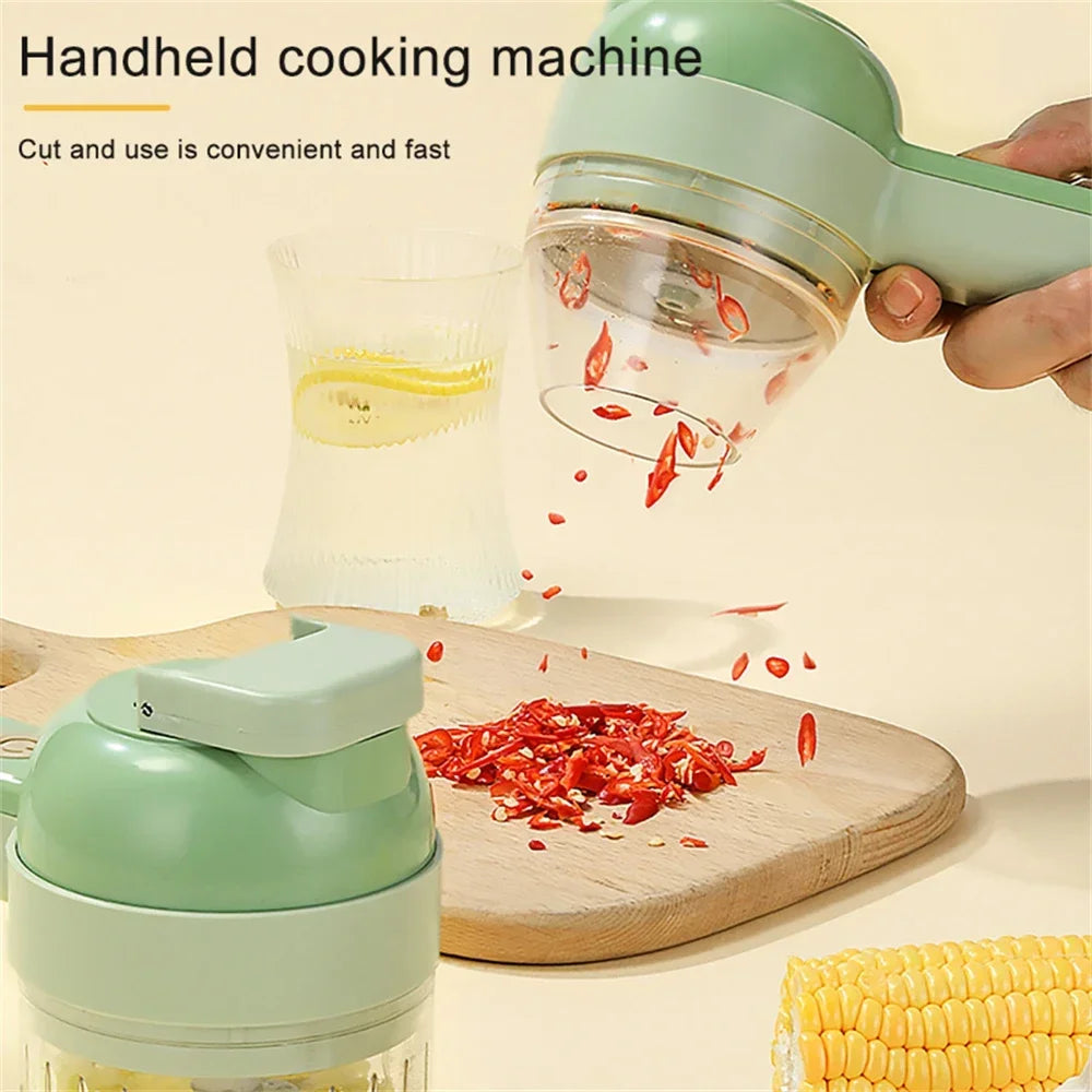 Versatile 4-in-1 Food Processor: Masher, Grinder & Veggie Cutter - AGTC