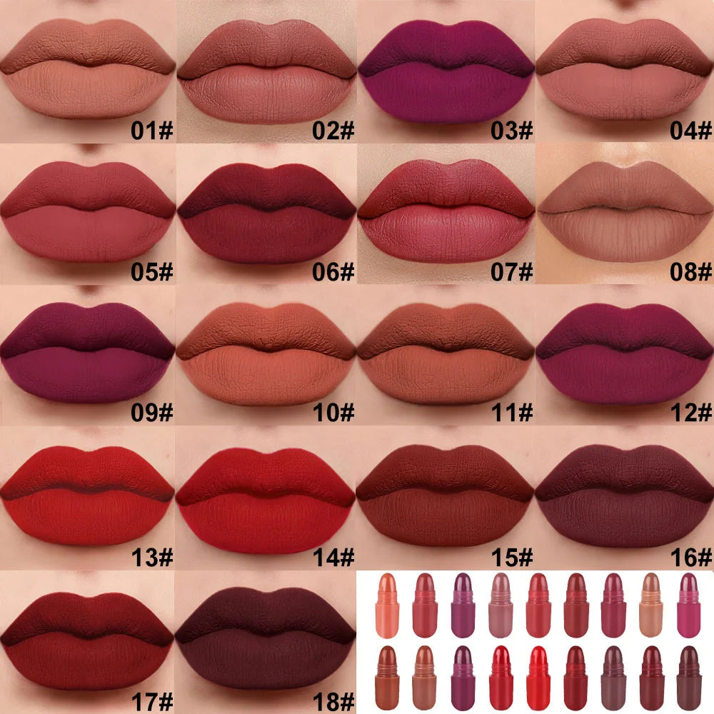 Matte lipstick swatches