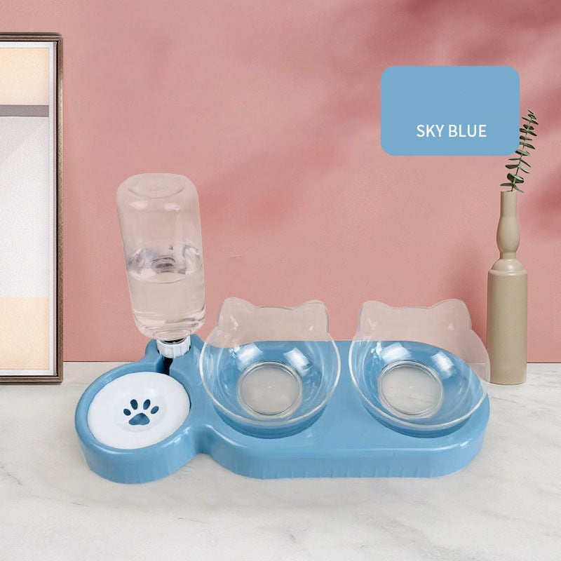 Automatic Pet Feeder Wet Dry Separation 3L Cat Food Bowl 850ML Water Bottle Large Capacity Dog Cat Food Dispenser Pet Supplies - AGTC