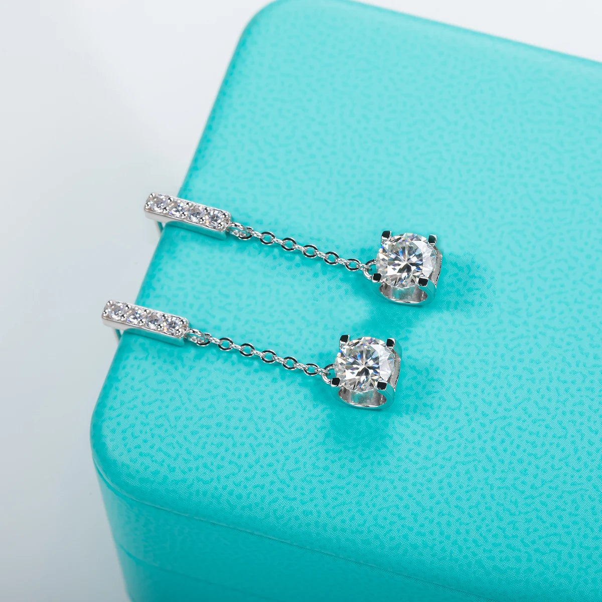 Sparkling moissanite under light