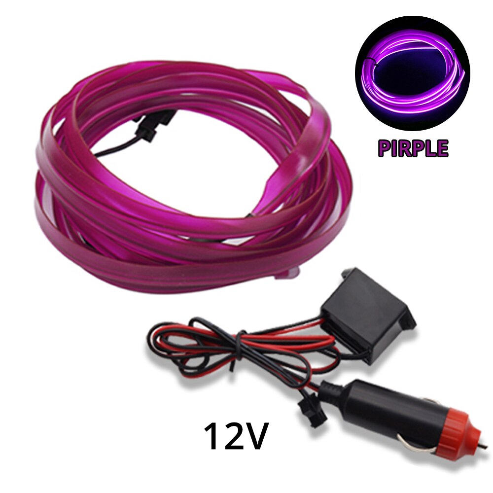 5M USB lamp Universal Car Interior Lighting LED Strip Decoration Garland Wire Rope Tube Line Flexible Neon Lights with USB Drive - AGTC