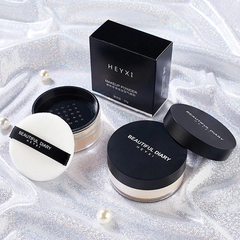 Matte Elegance in a Jar: 1PC Professional Loose Powder for Invisible Pores, Oil Control, and Translucent Brightening - Your Face Styling Essential. - AGTC