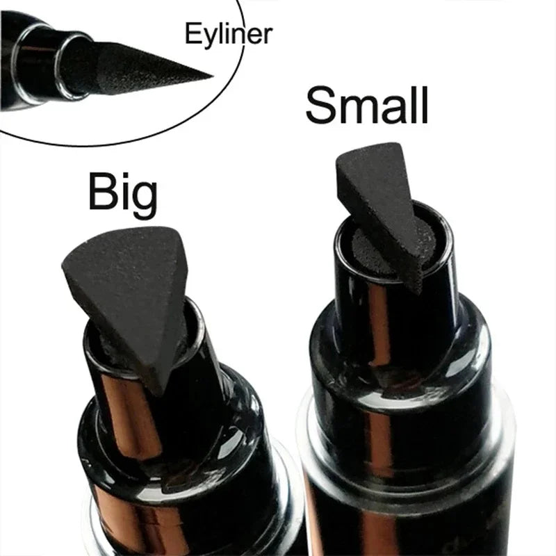 Winged Perfection: 2-in-1 Liquid Eyeliner with Double-Headed Stamp for Effortless Glam - AGTC