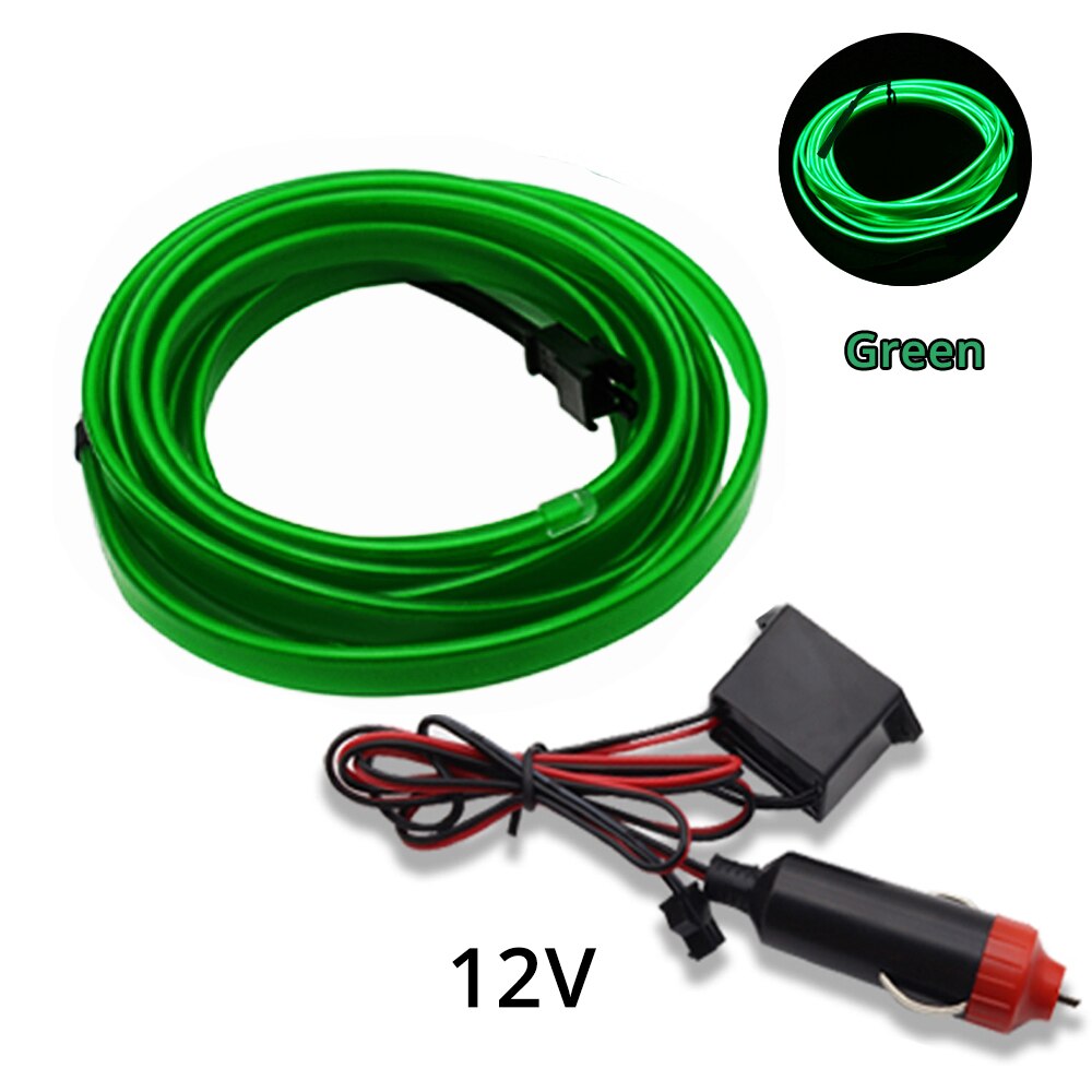 5M USB lamp Universal Car Interior Lighting LED Strip Decoration Garland Wire Rope Tube Line Flexible Neon Lights with USB Drive - AGTC