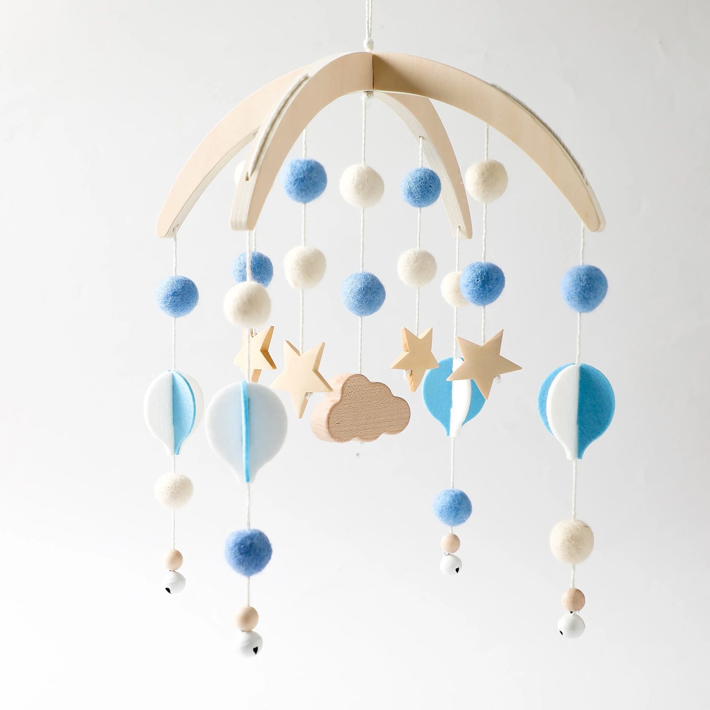 Musical Marvel: Baby Rattle Toy and Wooden Mobile for Crib Bed - Newborn Music Box, Bed Bell Hanging, Perfect Infant Crib Entertainment. - AGTC