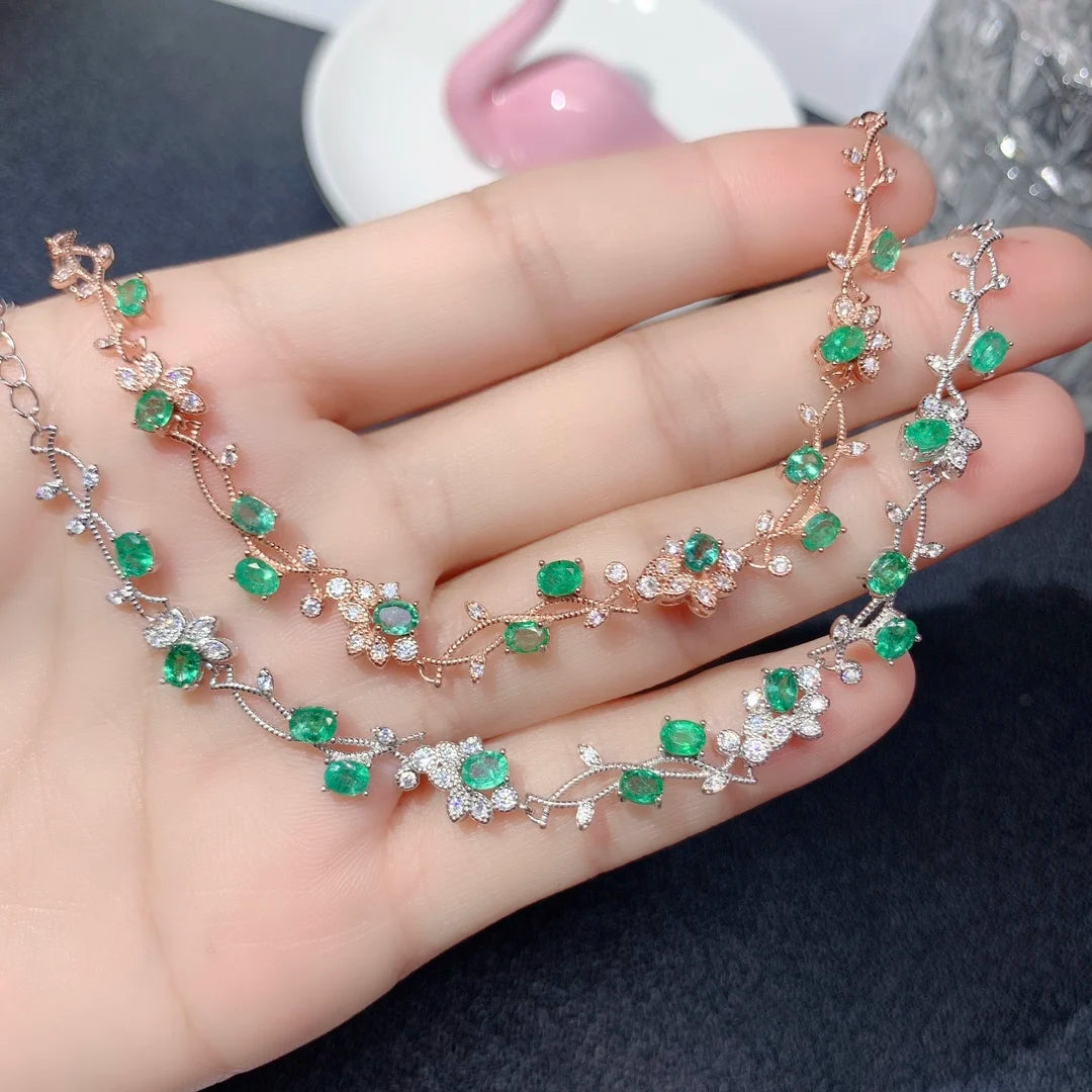 Close-up of natural emerald stone