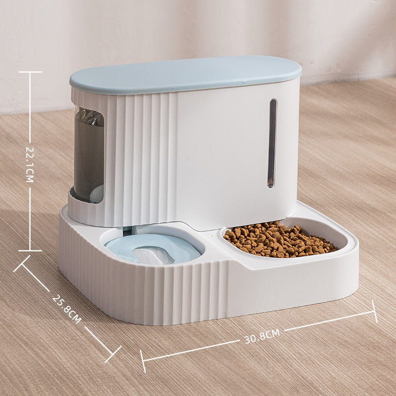 Automatic Pet Feeder Wet Dry Separation 3L Cat Food Bowl 850ML Water Bottle Large Capacity Dog Cat Food Dispenser Pet Supplies - AGTC