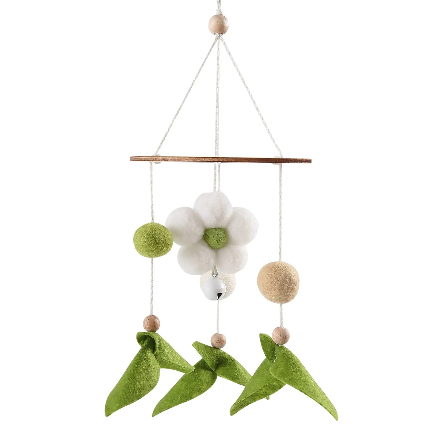 Musical Marvel: Baby Rattle Toy and Wooden Mobile for Crib Bed - Newborn Music Box, Bed Bell Hanging, Perfect Infant Crib Entertainment. - AGTC