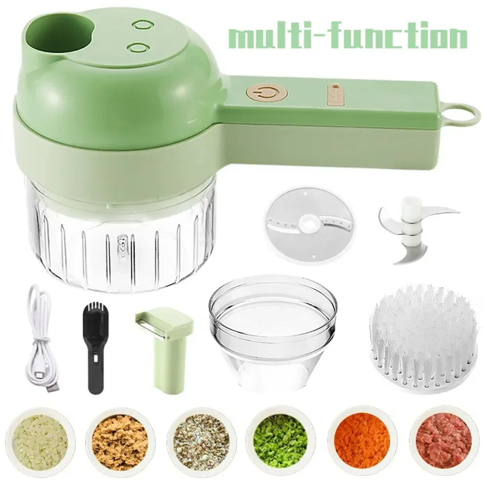 Versatile 4-in-1 Food Processor: Masher, Grinder & Veggie Cutter - AGTC