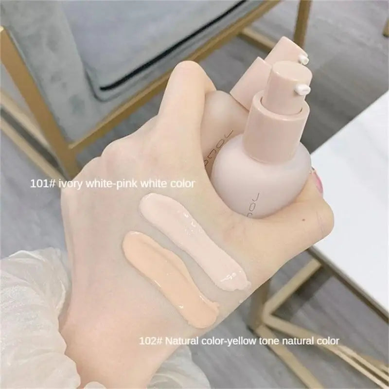 Flawless Base: Concealer Liquid Foundation for High Coverage - Oil-Control, Moisturizing, and Breathable for Lasting Korean Cosmetics Glam! - AGTC