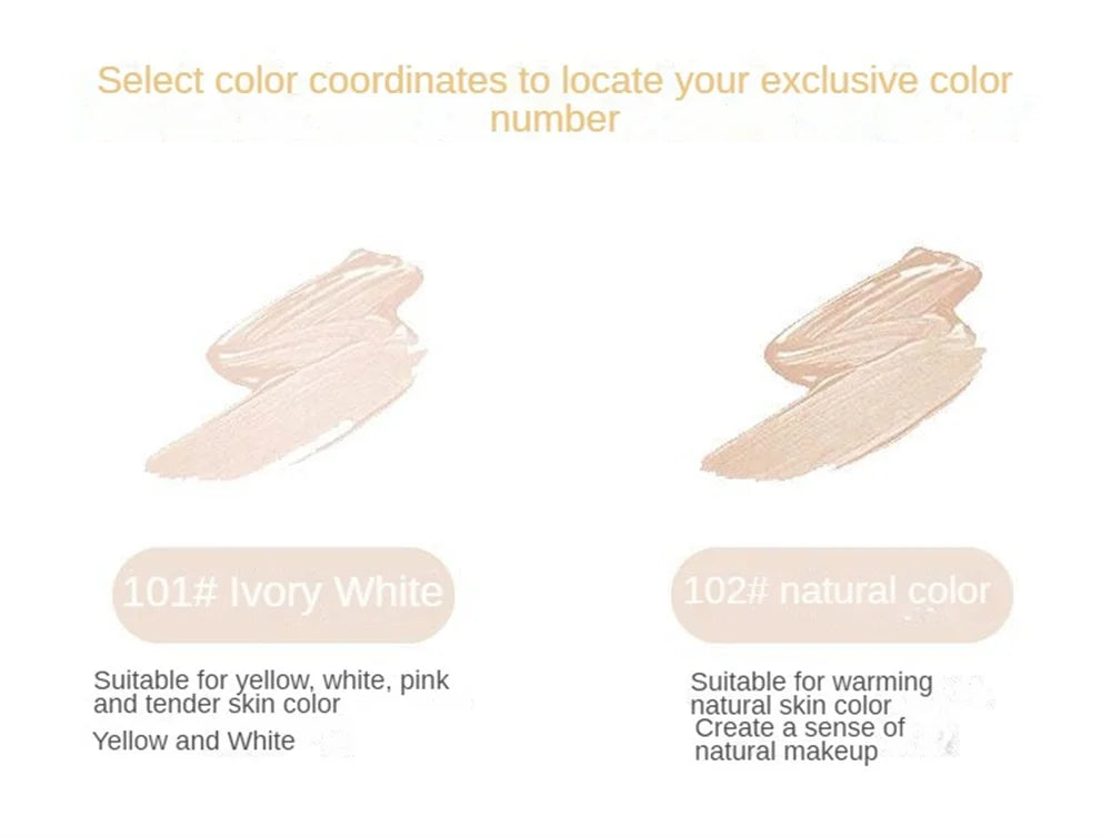 Flawless Base: Concealer Liquid Foundation for High Coverage - Oil-Control, Moisturizing, and Breathable for Lasting Korean Cosmetics Glam! - AGTC
