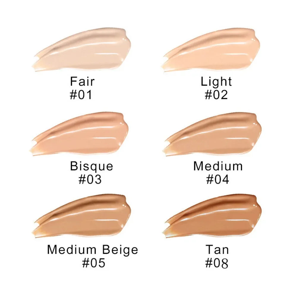 Matte Perfection: SEPORA 6-Color Liquid Foundation - 30ml for Oil Control, Waterproof, Full Coverage, and Natural Concealer Base Makeup. - AGTC