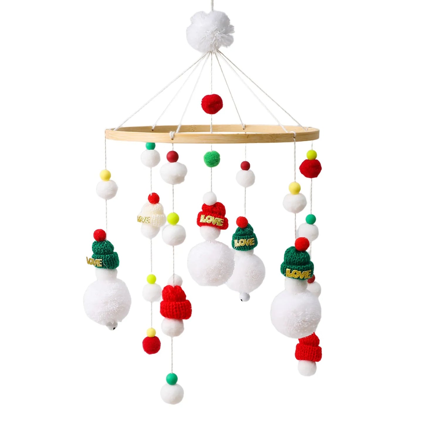 Musical Marvel: Baby Rattle Toy and Wooden Mobile for Crib Bed - Newborn Music Box, Bed Bell Hanging, Perfect Infant Crib Entertainment. - AGTC