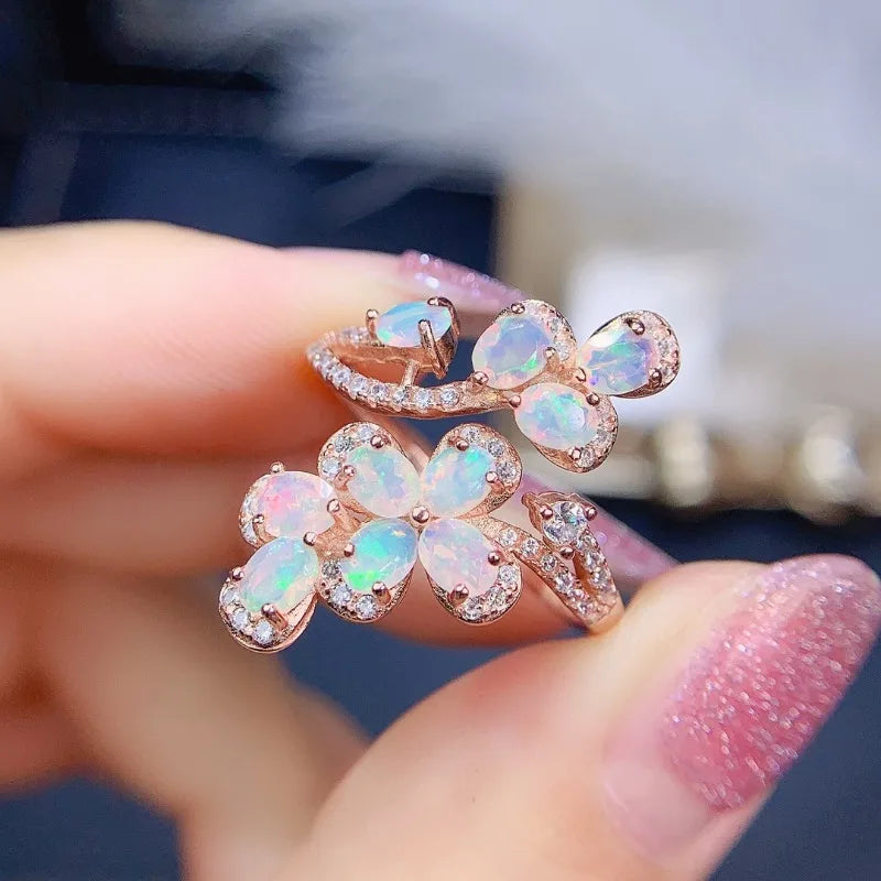Detailed view of the ring's setting