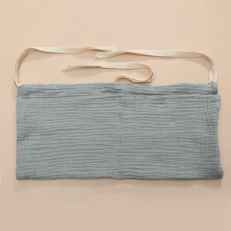 Clutter-Free Convenience: Baby Bedside Hanging Storage Bag - Double Layer Cotton Organizer with Pockets for Stroller, Diapers, Toys, Tissues, a Multipurpose Accessory. - AGTC