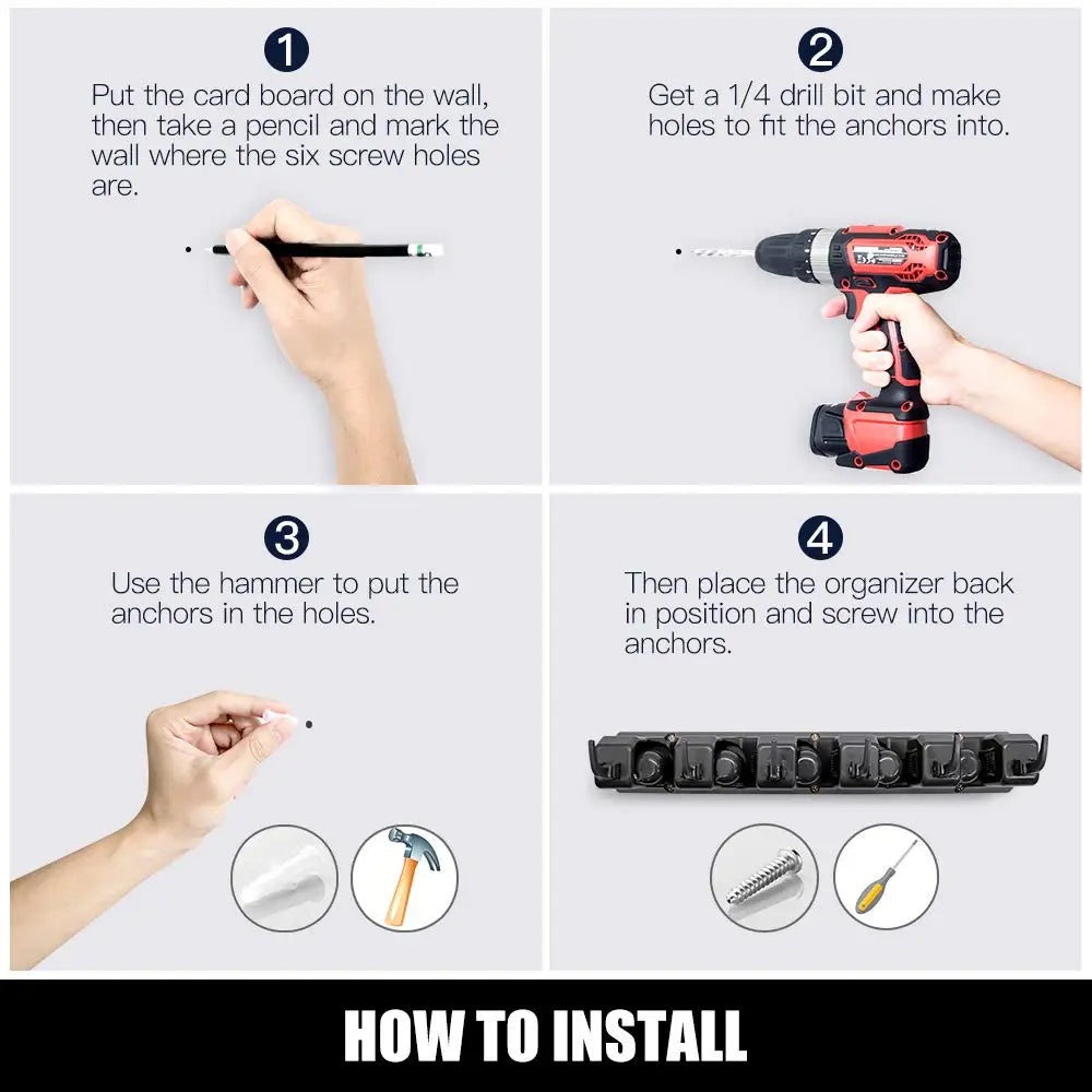 Multi-Functional Wall Mounted Mop Holder - Home Kitchen Storage - AGTC