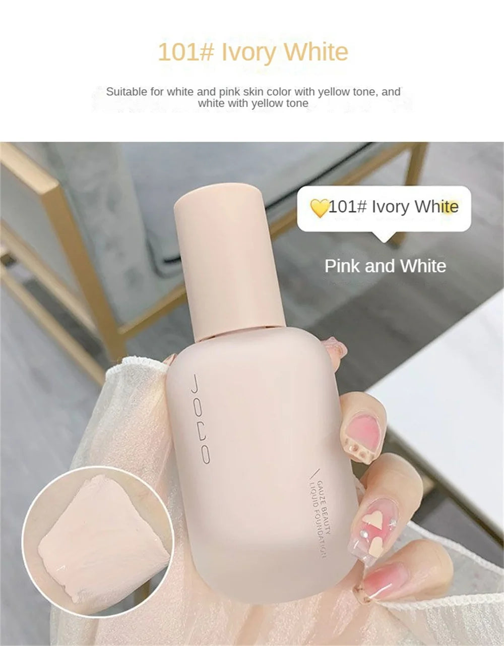 Flawless Base: Concealer Liquid Foundation for High Coverage - Oil-Control, Moisturizing, and Breathable for Lasting Korean Cosmetics Glam! - AGTC