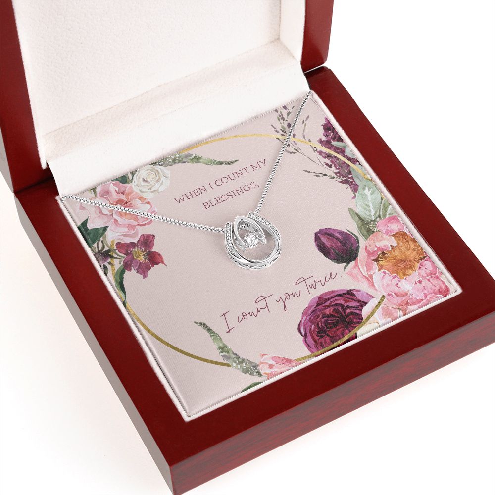 Lucky in Love: White Gold Necklace with Dancing Cubic Zirconia and Crystals - AGTC