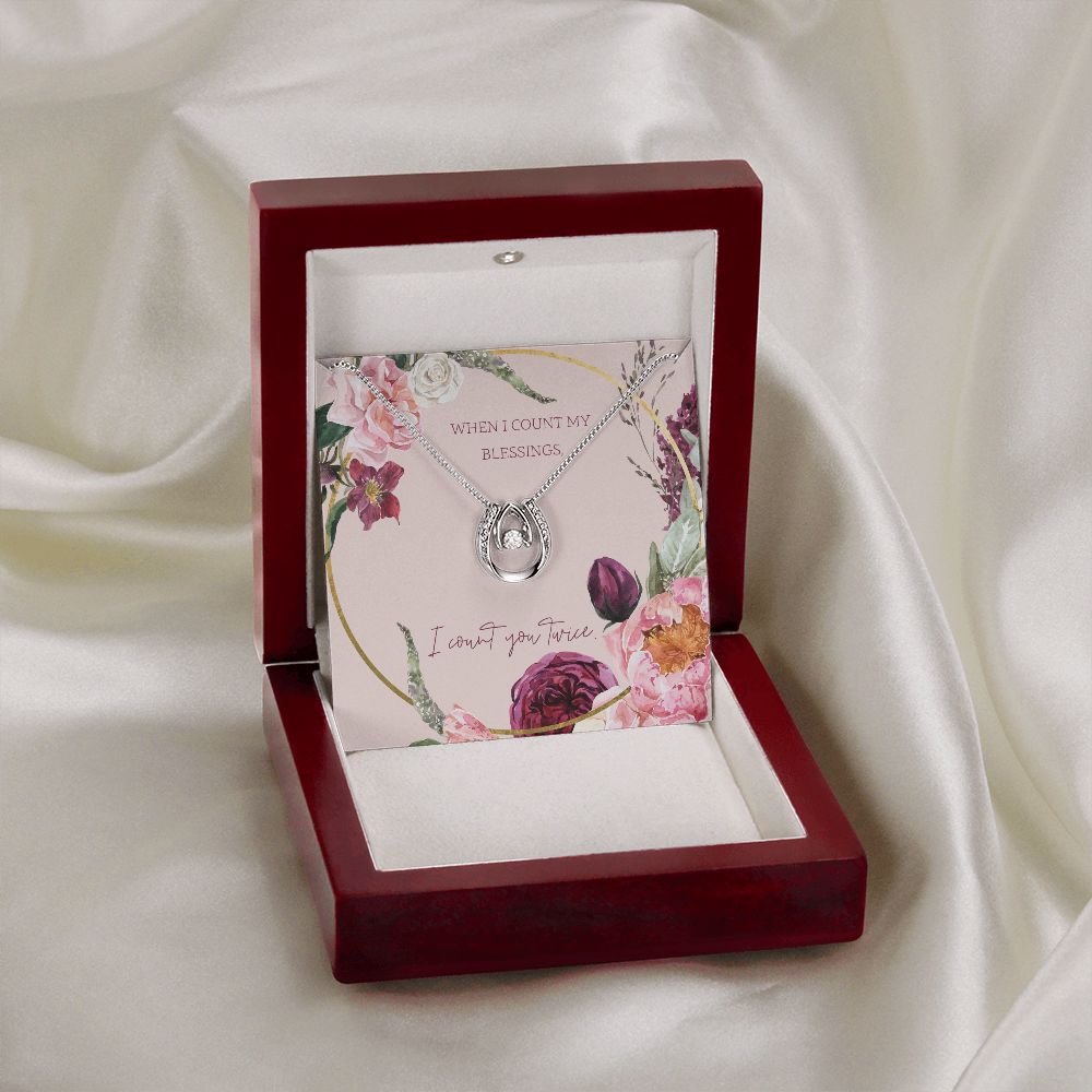 Lucky in Love: White Gold Necklace with Dancing Cubic Zirconia and Crystals - AGTC