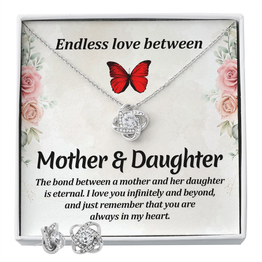 Shine Bright with Love: Stunning Love Knot Jewelry Set - AGTC