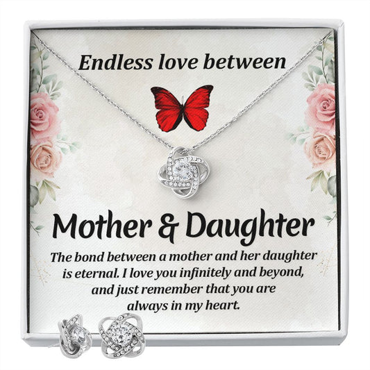 Shine Bright with Love: Stunning Love Knot Jewelry Set - AGTC