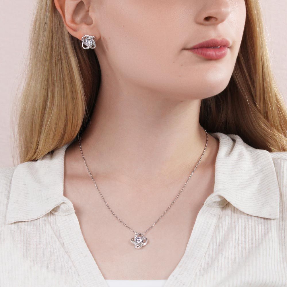Shine Bright with Love: Stunning Love Knot Jewelry Set - AGTC