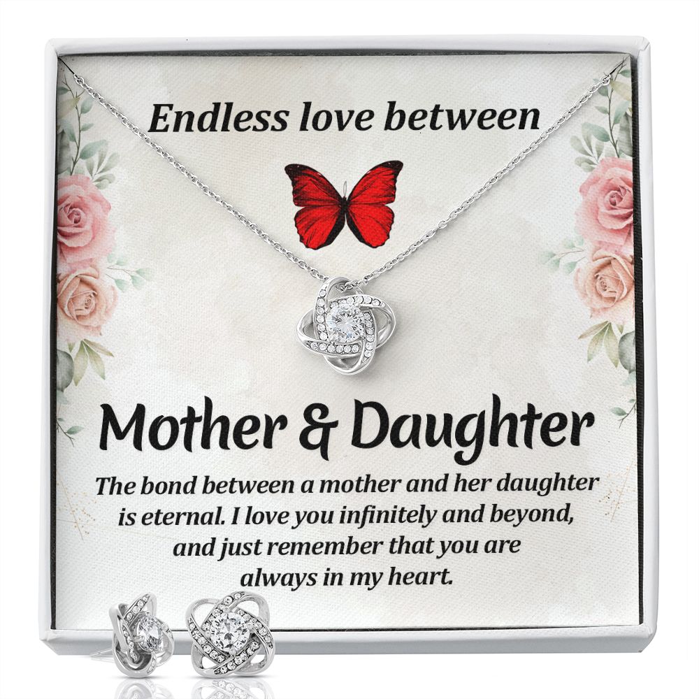 Shine Bright with Love: Stunning Love Knot Jewelry Set - AGTC