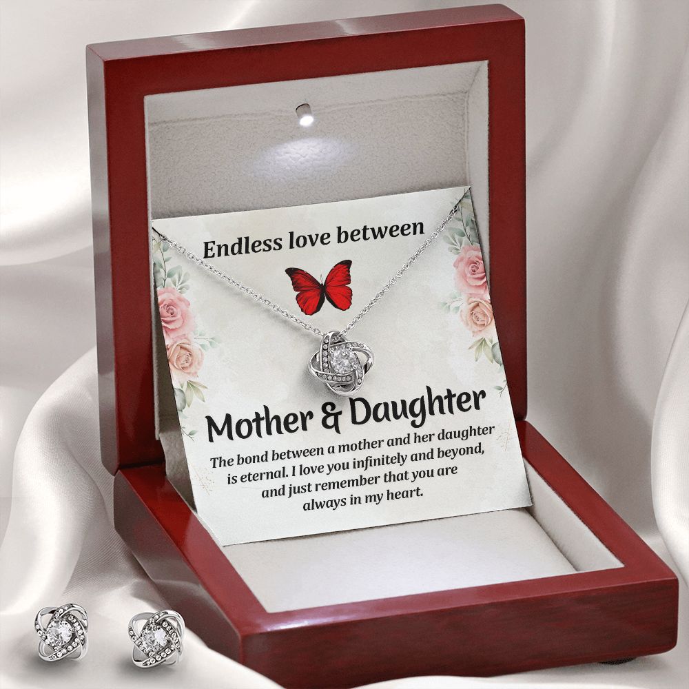 Shine Bright with Love: Stunning Love Knot Jewelry Set - AGTC