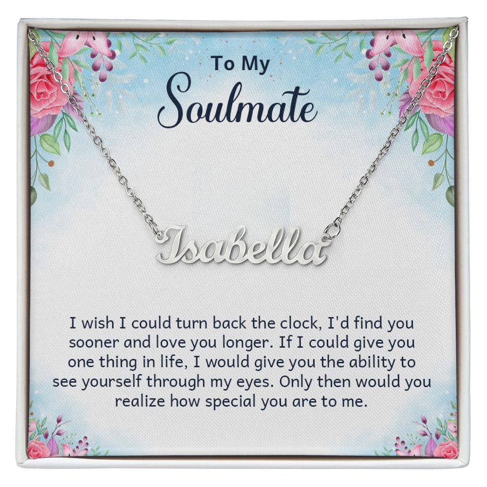 Cute necklace with customised name with a message to your love. - AGTC