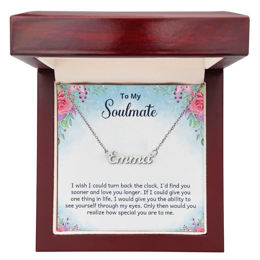 Cute necklace with customised name with a message to your love. - AGTC