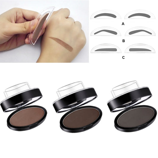 Eyebrow Powder Stamp Tint Stencil Kit | Waterproof, Professional Makeup, Easy to Use - AGTC
