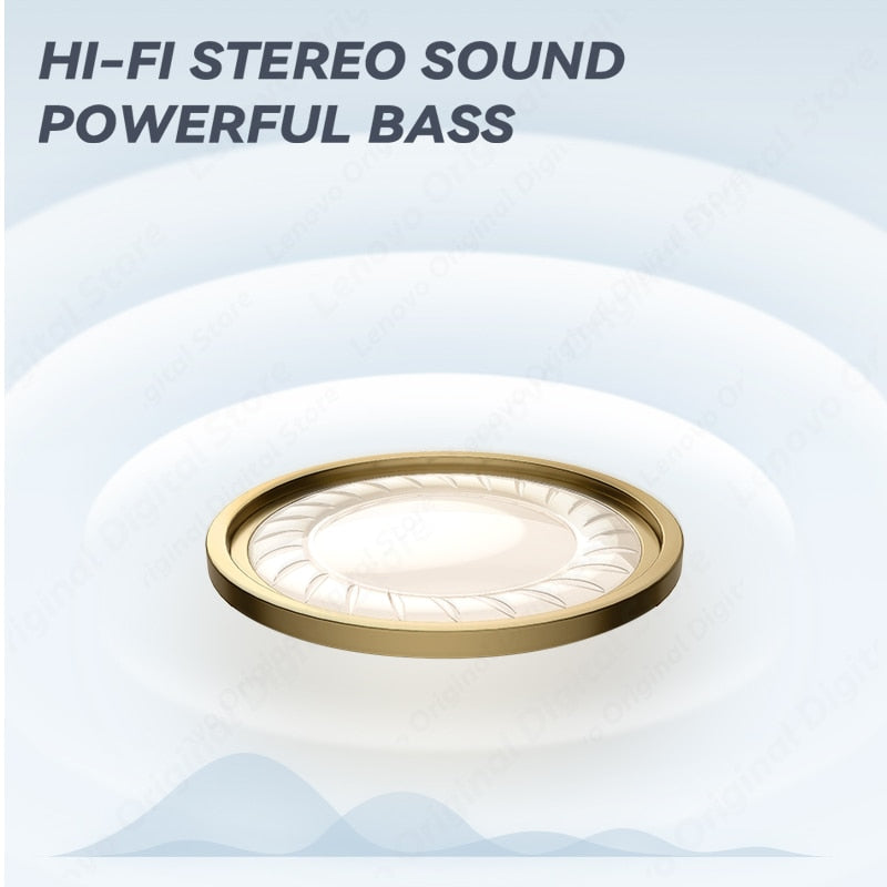 Lenovo XT80 Bluetooth 5.3 Earphones True Wireless Headphones with Mic Button Control Noise Reduction Earhooks Waterproof Headset - AGTC