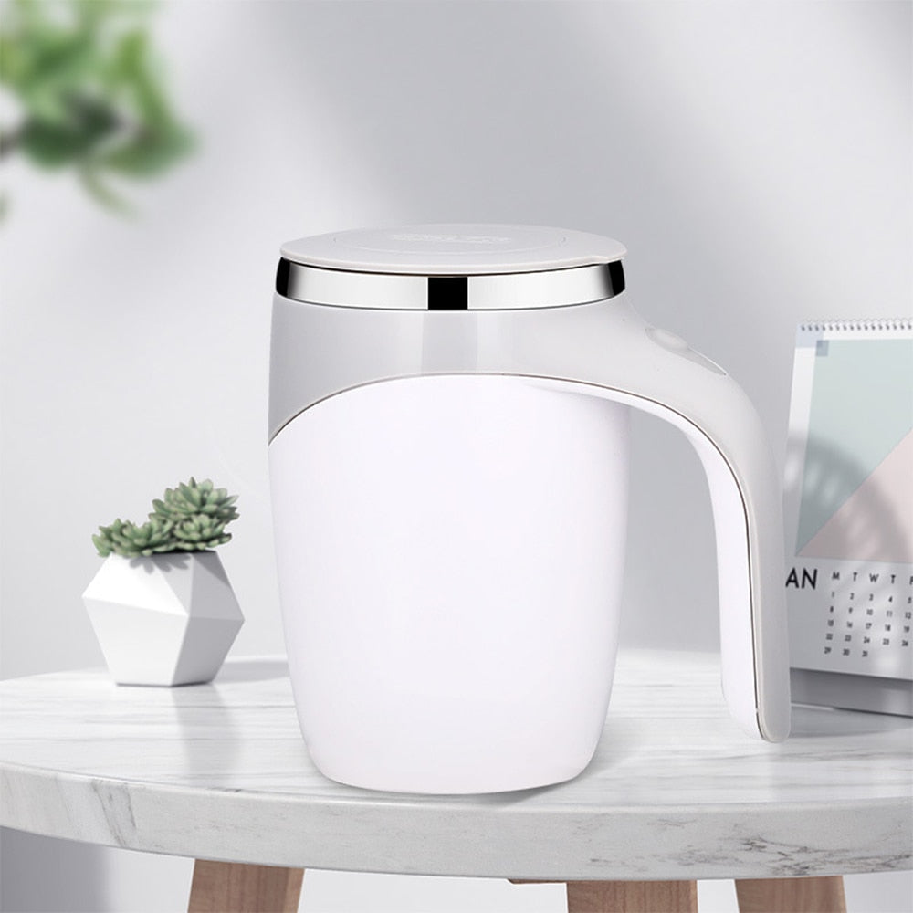 Rechargeable Automatic Magnetic Stirring Mug - Lazy Coffee Mug with Lid for Home, Office, and Travel - AGTC