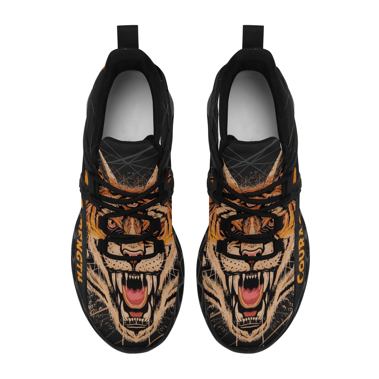 Eye Of The Tiger | Men's New Elastic Sport Sneakers - Comfortable, Breathable, and Stylish - AGTC