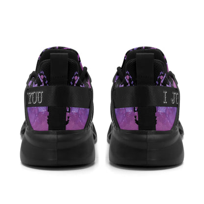 Purple Rain! Mens New Elastic Sport Sneakers - AGTC
