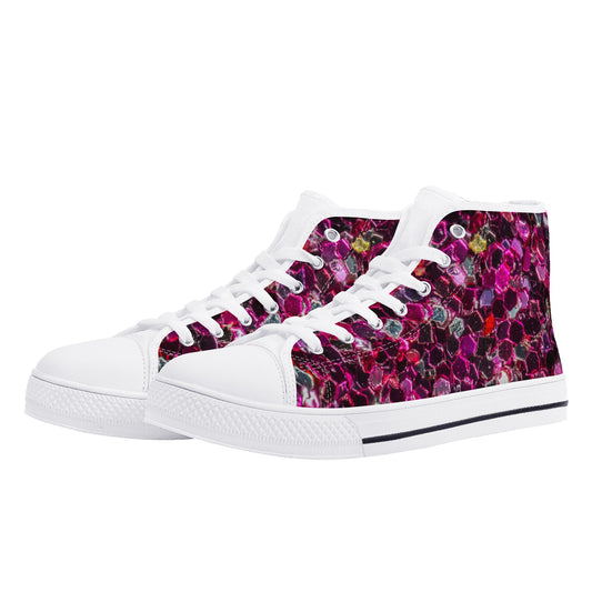 Jewels! Women's High-Top Canvas Shoes | Comfortable and Stylish - AGTC