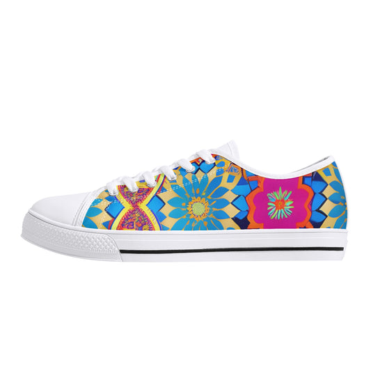 Floral Joy! Women's Lightweight Low-Top Canvas Shoes | Comfortable and Stylish - AGTC
