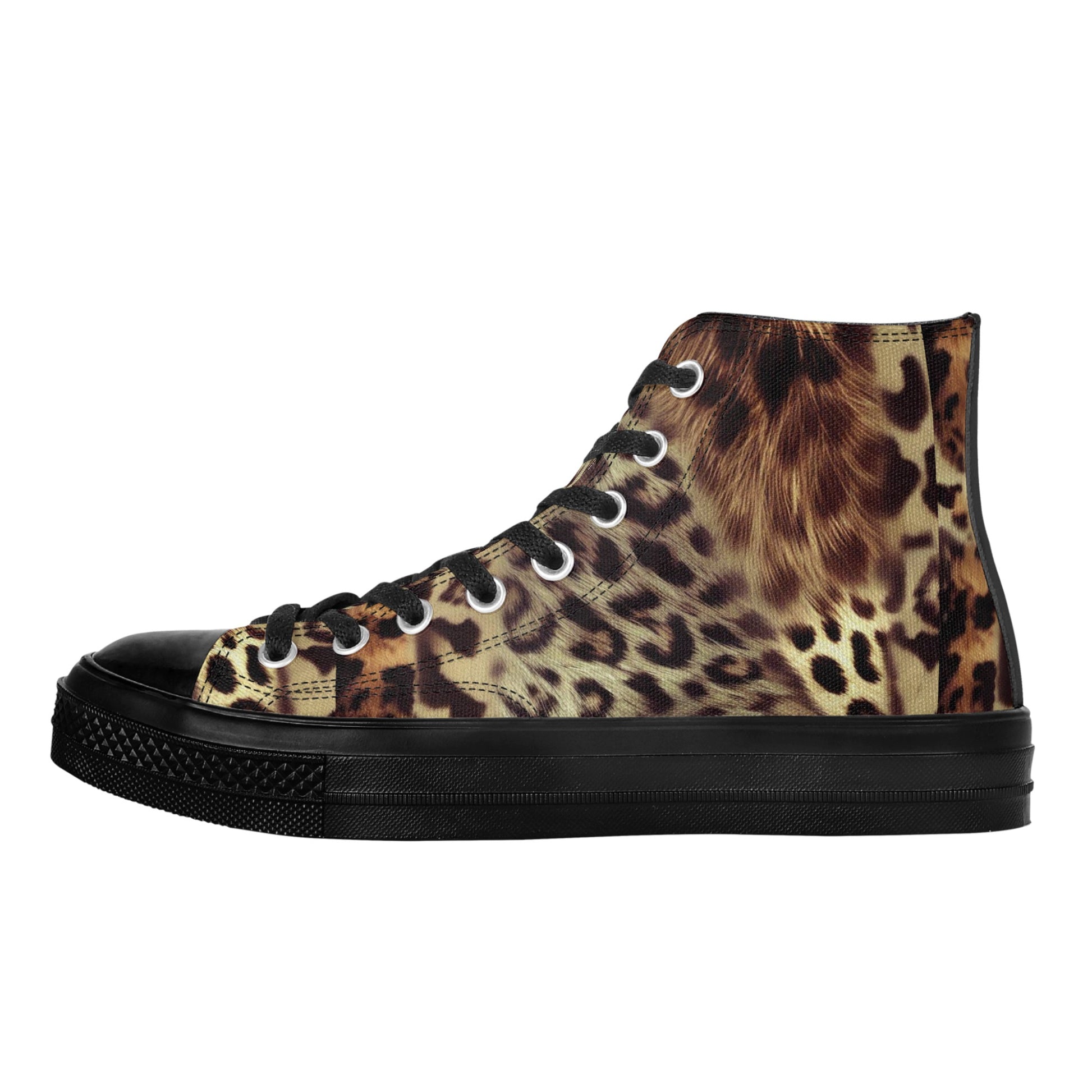 Wild Elegance: Canvas Shoes Featuring Striking Leopard Print Design